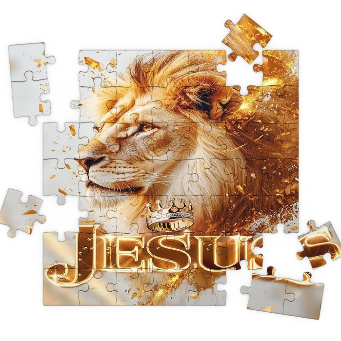 Quebra Cabeça MDF Leão de Judá Jesus 100 Peças Puzzle em Oferta na Shopee