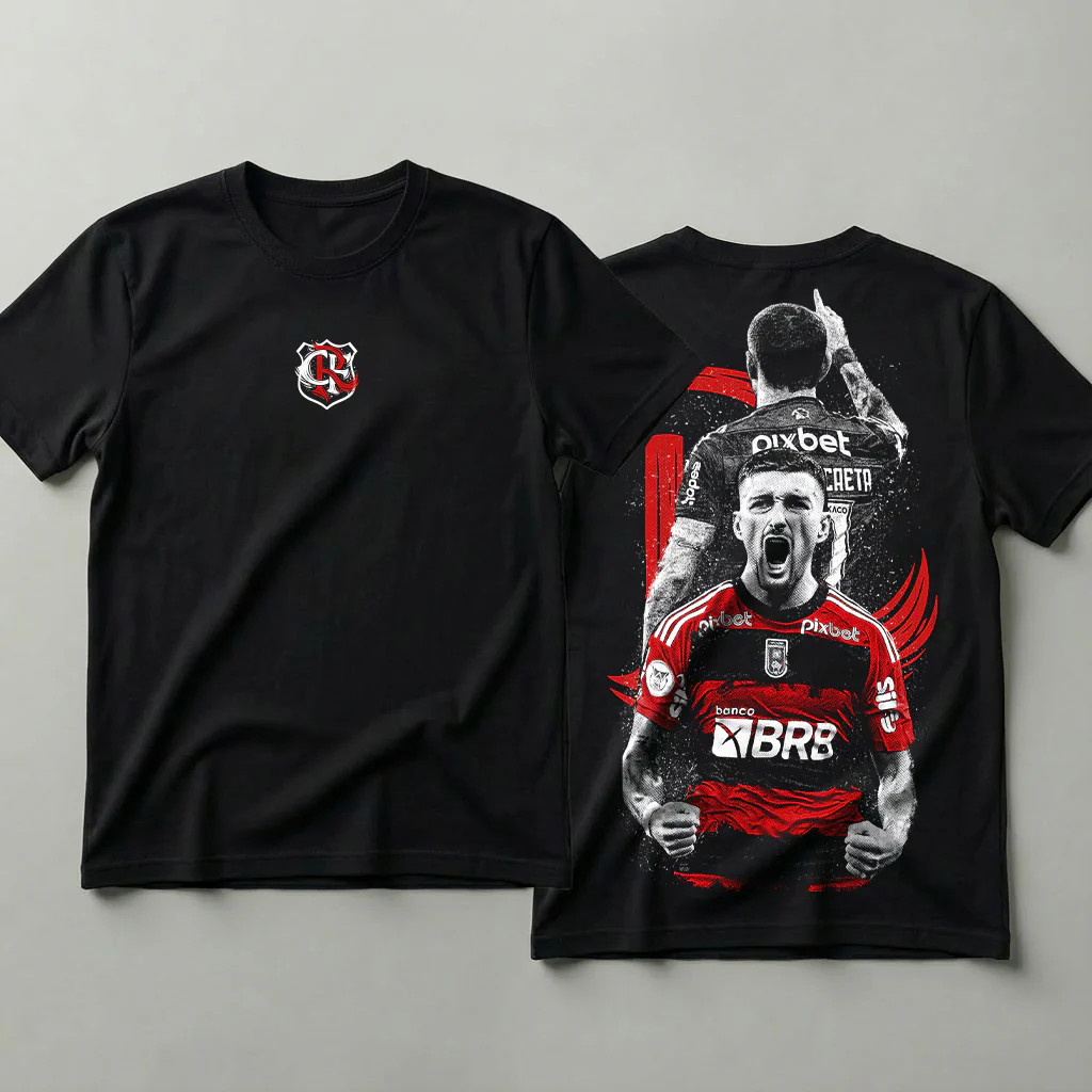 Camiseta 100% Algodão Futebol Torcida Nação Rubro-Negra em Oferta na Shopee