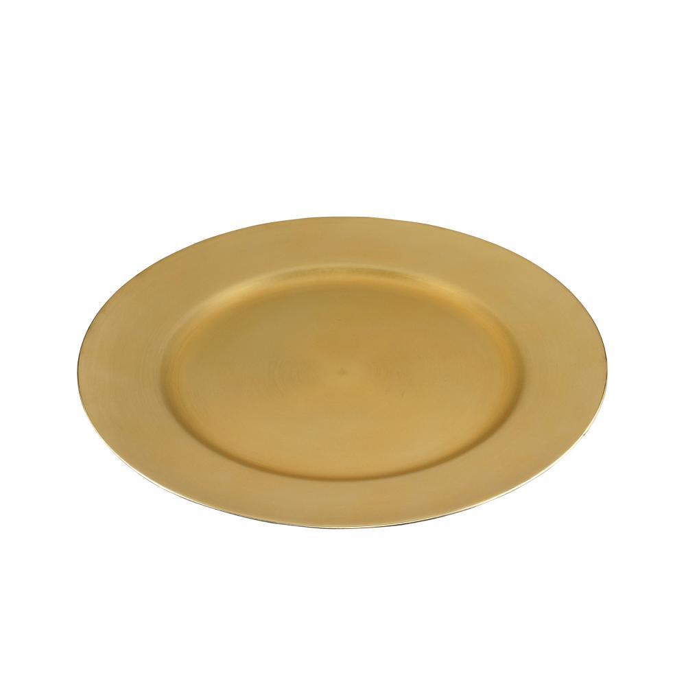 Sousplat Lyor Opala Dourado de Plástico 33cm
