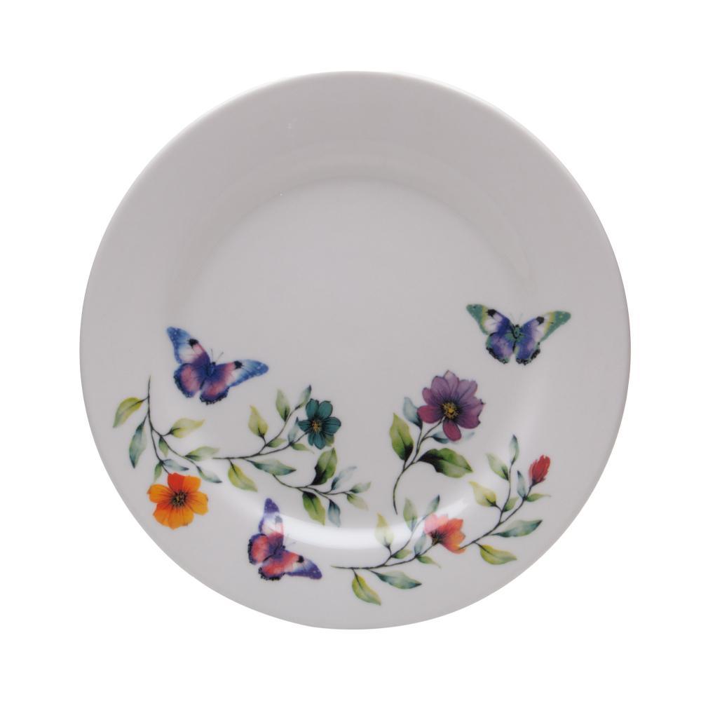 Prato Raso Lyor Botanique 24cm Branco Cerâmica