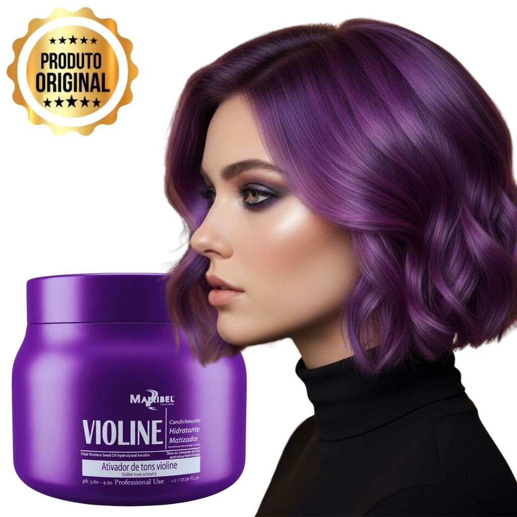 Matizador Roxo Violine para Cabelo Vibrante Mairibel com Ação Duradoura 250g | Compre Agora