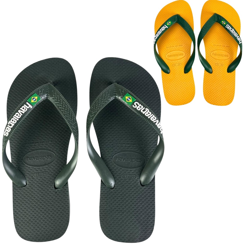 Chinelo Havaianas Brasil Logo Original Legítima Unissex Com Bandeira