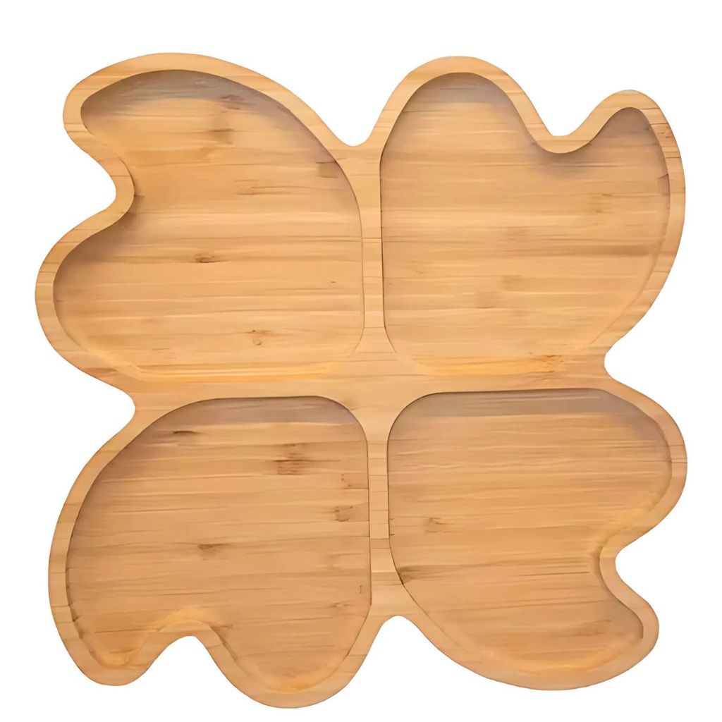 Bandeja Petisqueira MDF 4 Divisórias Flor DC1146 - Yoss em Oferta na Shopee