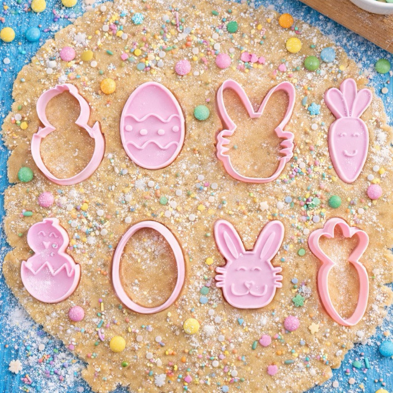 Kit 4 Marcador Cortador Páscoa Biscoito Bolacha Pasta Americana Ovo Coelho Cenoura em Oferta na Shopee