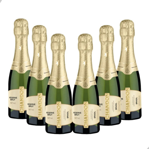 KIT 6 UN ESPUMANTE CHANDON BABY BRUT 187ML em Oferta na Shopee