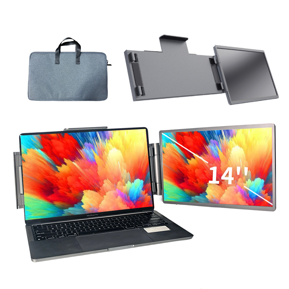 14 Polegadas Tela Ips Dobrável - Laptop com Visual Rico & Alta Clareza, Tela de Expansão