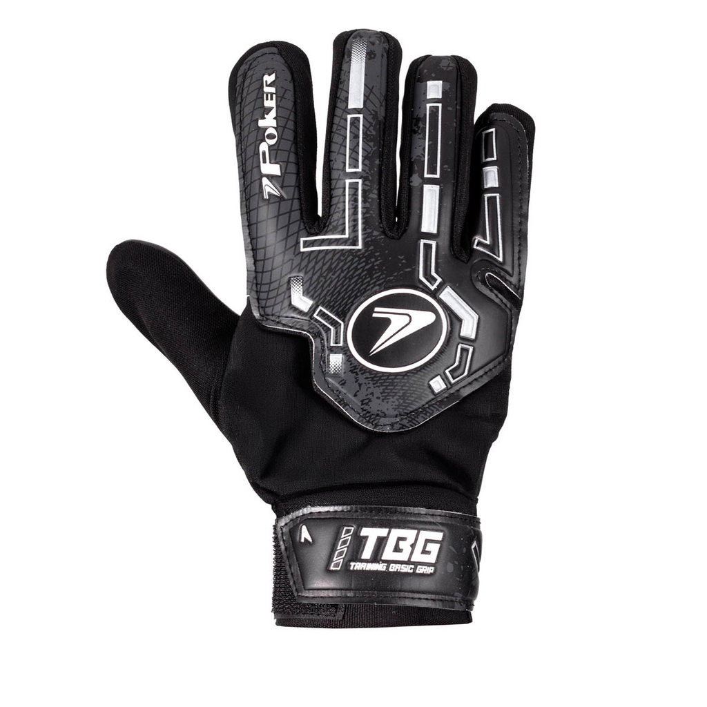 Luva de Goleiro Poker Campo Training Basic Adulto Preto e Prata - Masculino em Oferta na Shopee