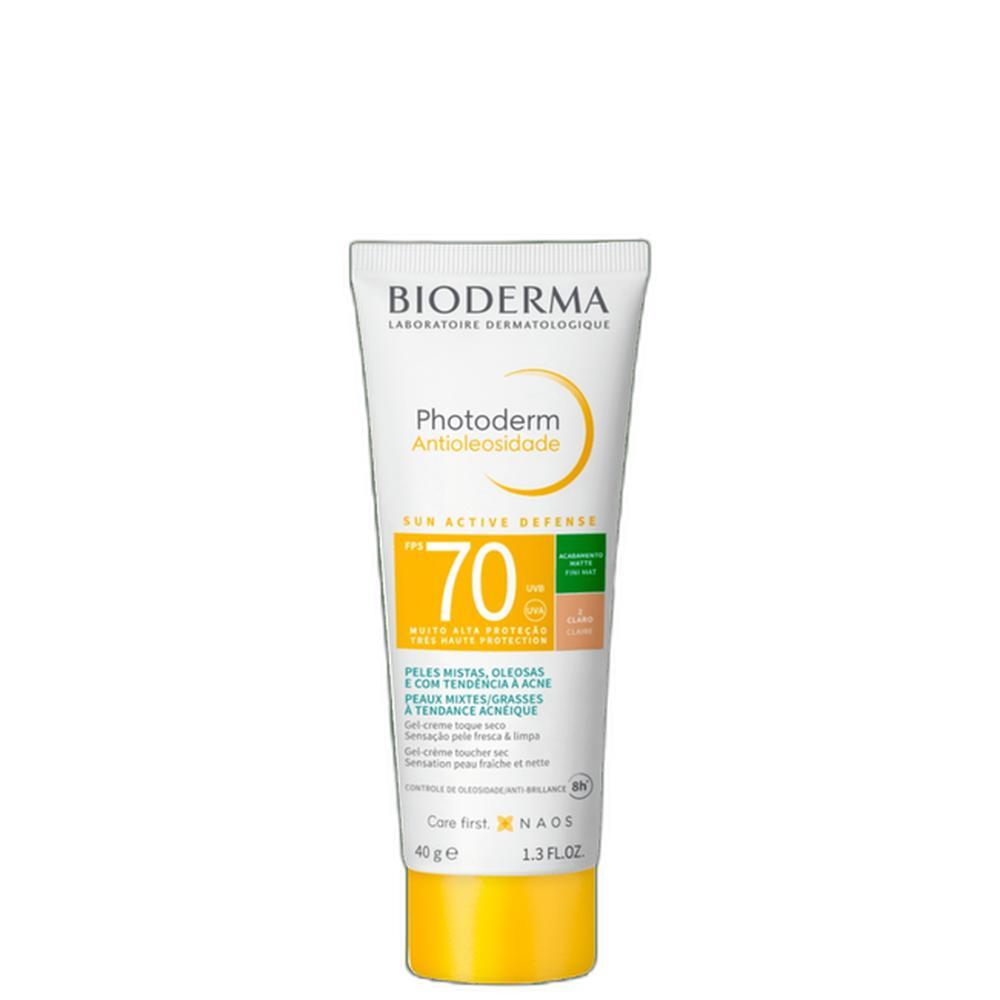 Bioderma Photoderm Antioleosidade FPS 70 2 Claro - Protetor Solar Facial com Cor 40g