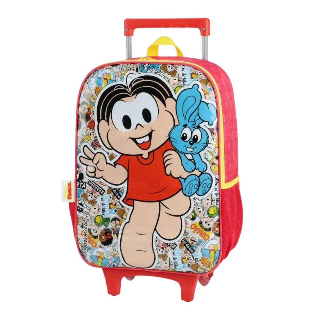 Mochila Rodinhas Mônica Escolar Infantil Luxcel