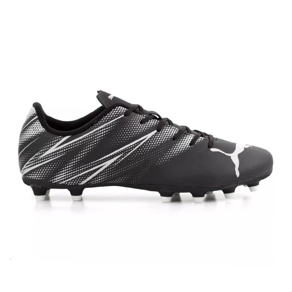 Chuteira Puma Campo Attacanto FG/AG BDP Preto e Cinza - Masculino
