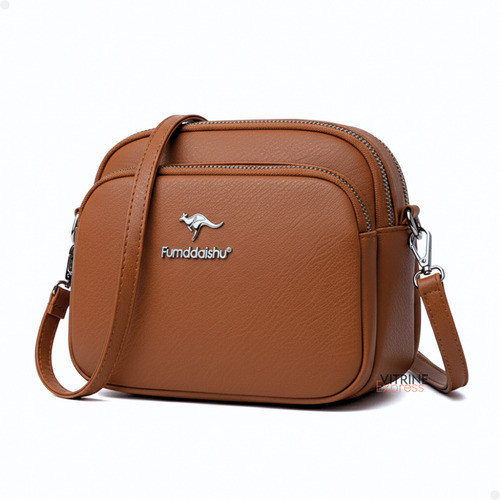 Bolsa De Ombro Lateral  Luxuosa Feminina  Couro Pu Moderna Preto