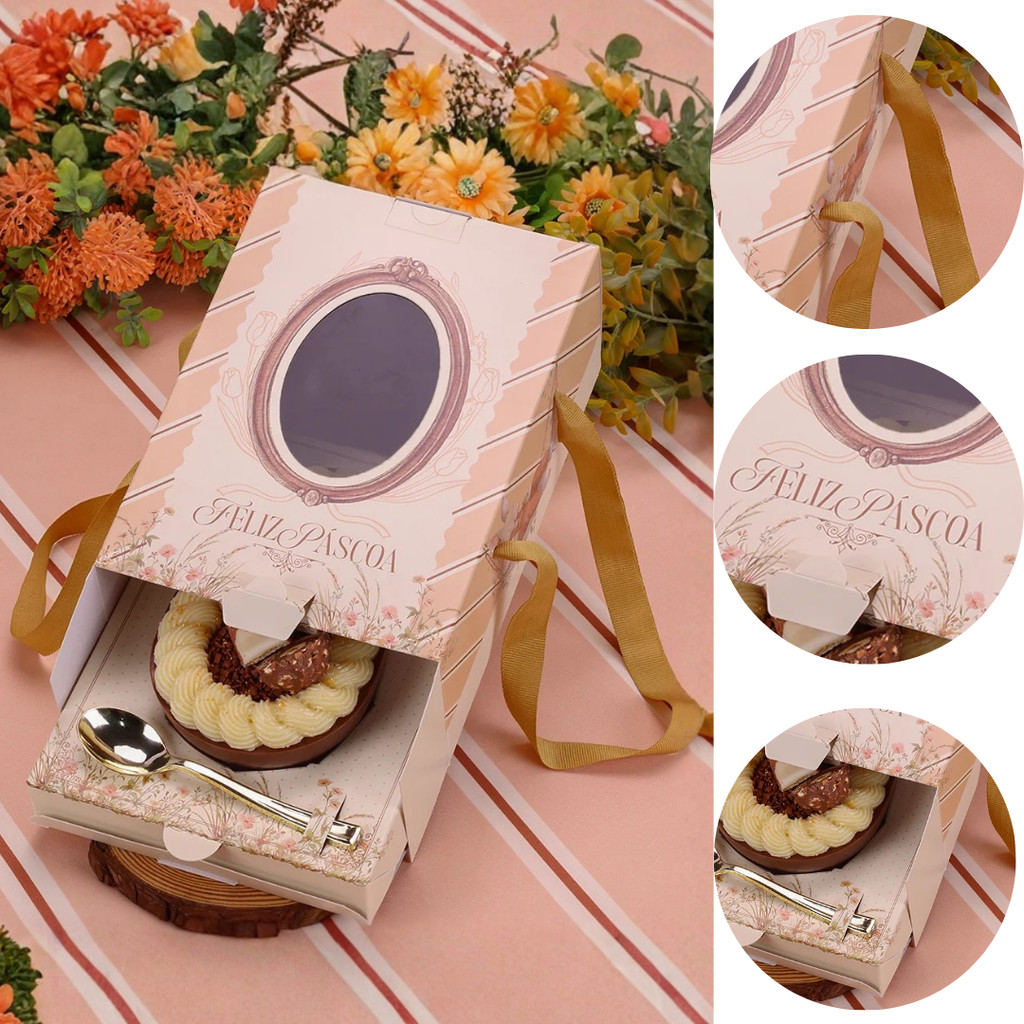 5 CAIXA PARA OVO DE COLHER PREMIUM COM ALÇAS ACOLHER 5594 ( PASCOA JANGO 2026 ) em Oferta na Shopee