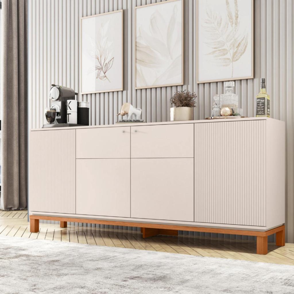 Buffet para Sala de Jantar 4 Portas Mondrian em Oferta na Shopee