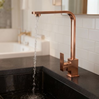 Torneira de cozinha gourmet monocomando slim 360° Rosê em Oferta na Shopee