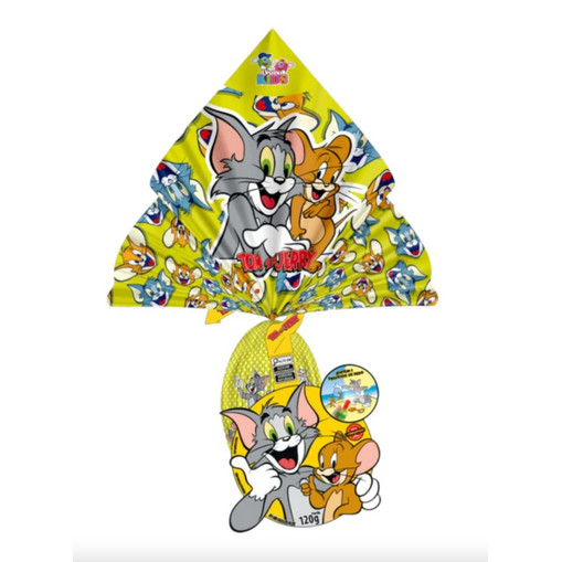 Ovo de Pascoa Chocolate Ao Leite Tom & Jerry 120g