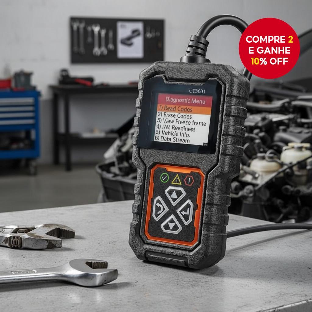 CY3001 Scanner OBD2, Leitor de Códigos de Falha do Motor, Ferramenta de Diagnóstico CAN para Veículos com Protocolo OBD