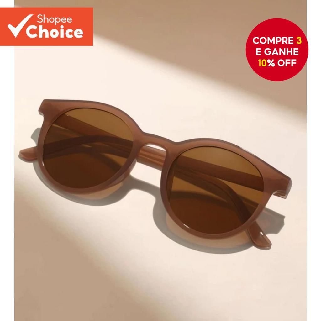 Óculos De Sol Redondos Retrô Coreanos – Armação Leve Unissex Para Dirigir Com Proteção UV Urbanos E Viagens