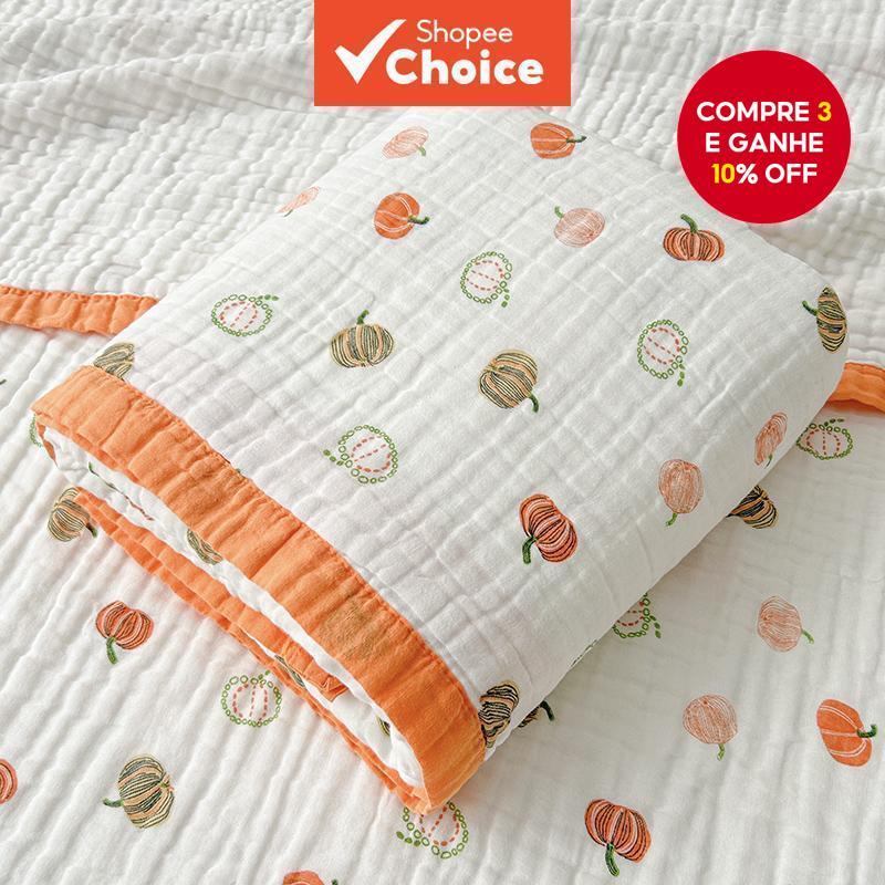 Cobertor De Toalha De Gaze 100 % Algodão De Seis Camadas Único Semi-Duplo Meio Kushukush Edredom De Verão