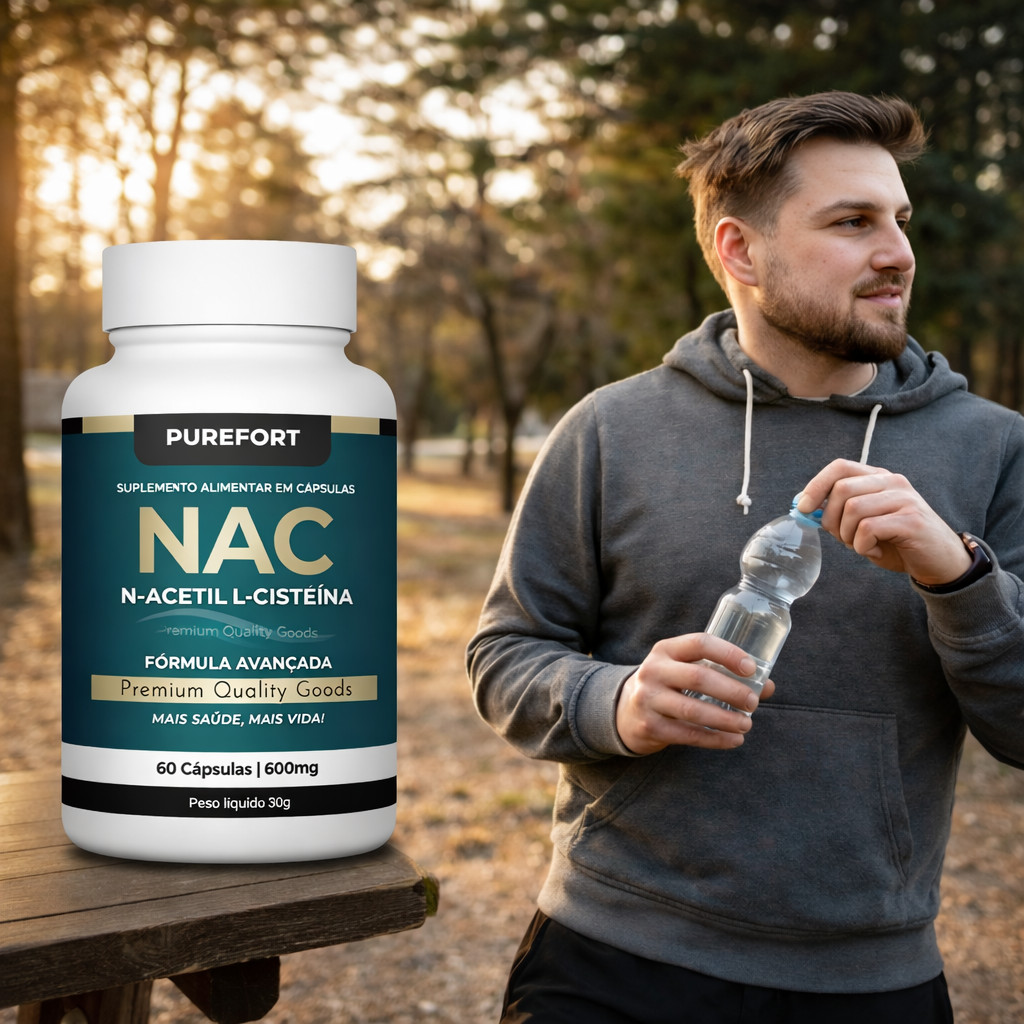 Detalhes do NAC 600mg Premium N-Acetilcisteína | Precursor da Glutationa | Imunidade e Saúde do Fígado