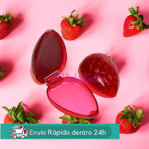 Kit Brilho Labial Moranguinho  Pote Com 50 Unidades Lip Balm Hidratante Labial Flash sale