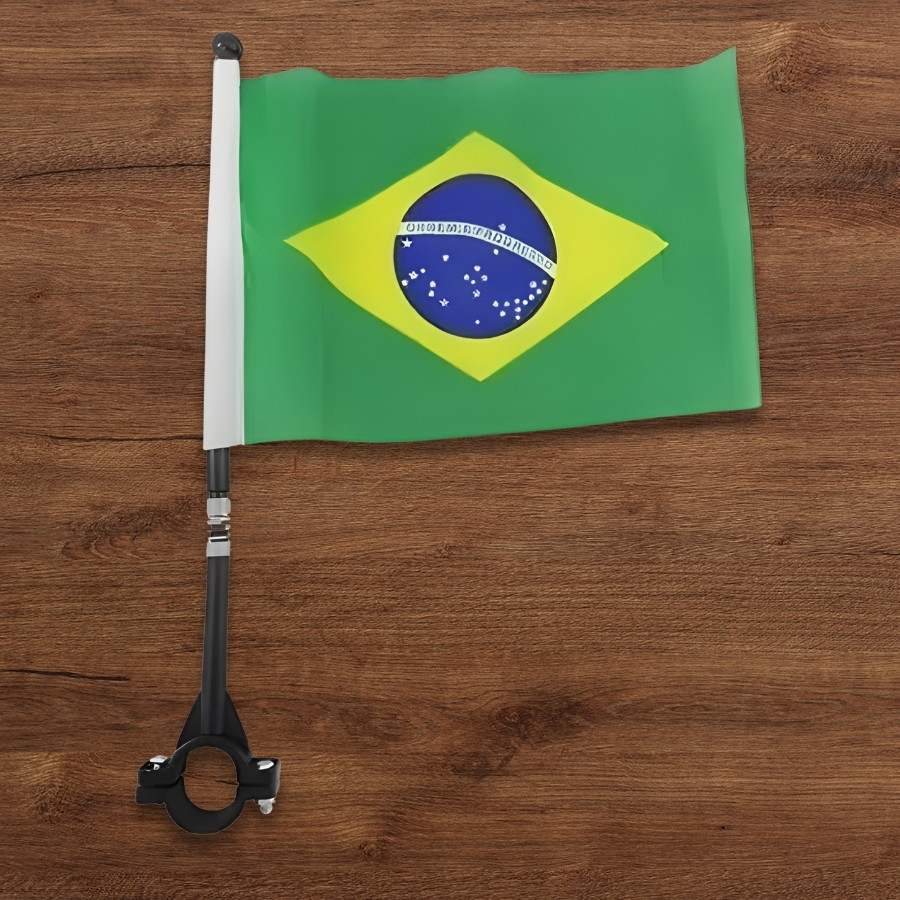Bandeira Para Moto - Brasil - Copa do Mundo - 14x21cm - 1 unidade - Rizzo em Oferta na Shopee