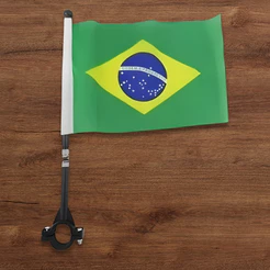 Bandeira Para Moto - Brasil - Copa do Mundo - 14x21cm - 1 unidade - Rizzo