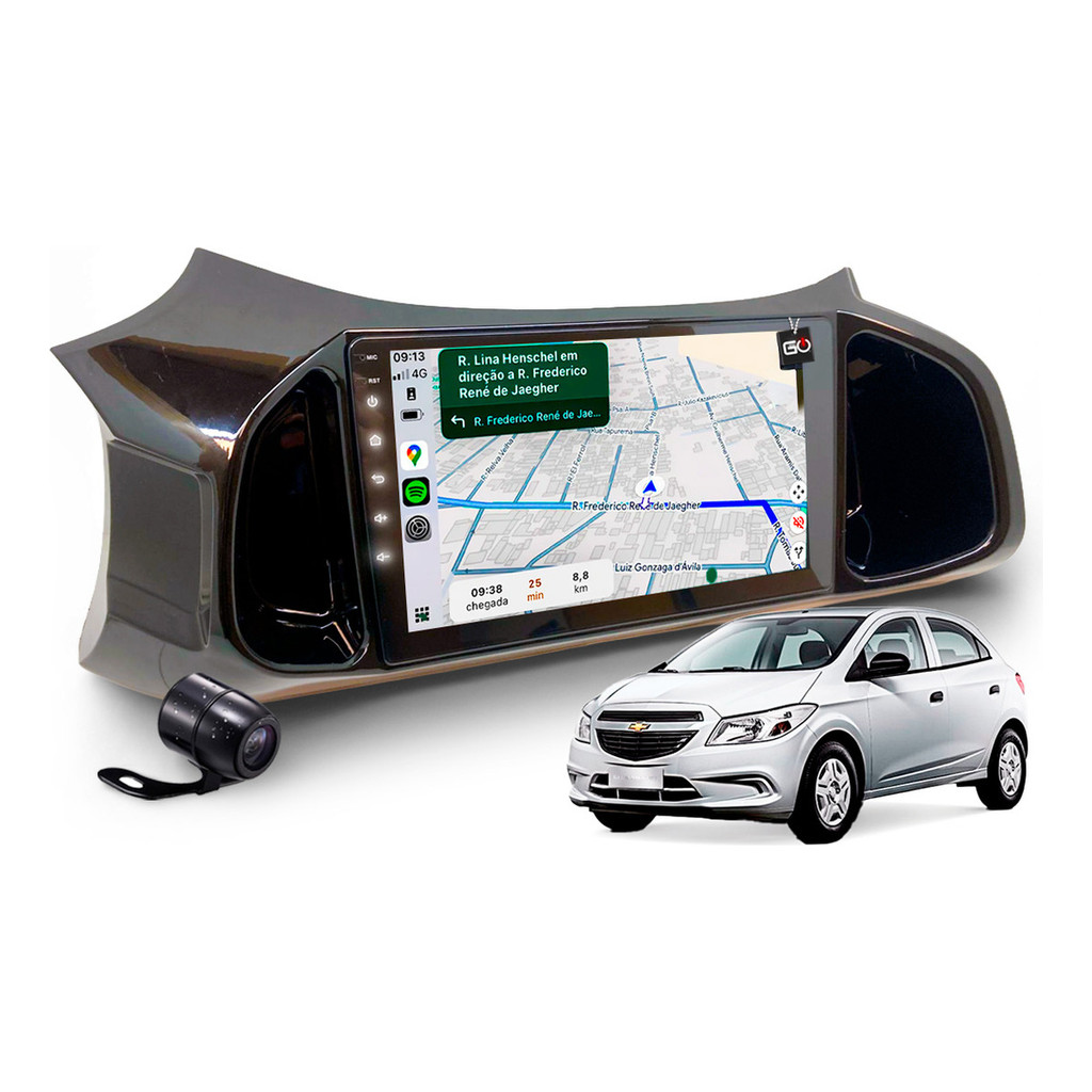 Multimidia Mp10 Carplay Sem Fio + Chicote Can Onix 2012-2016
