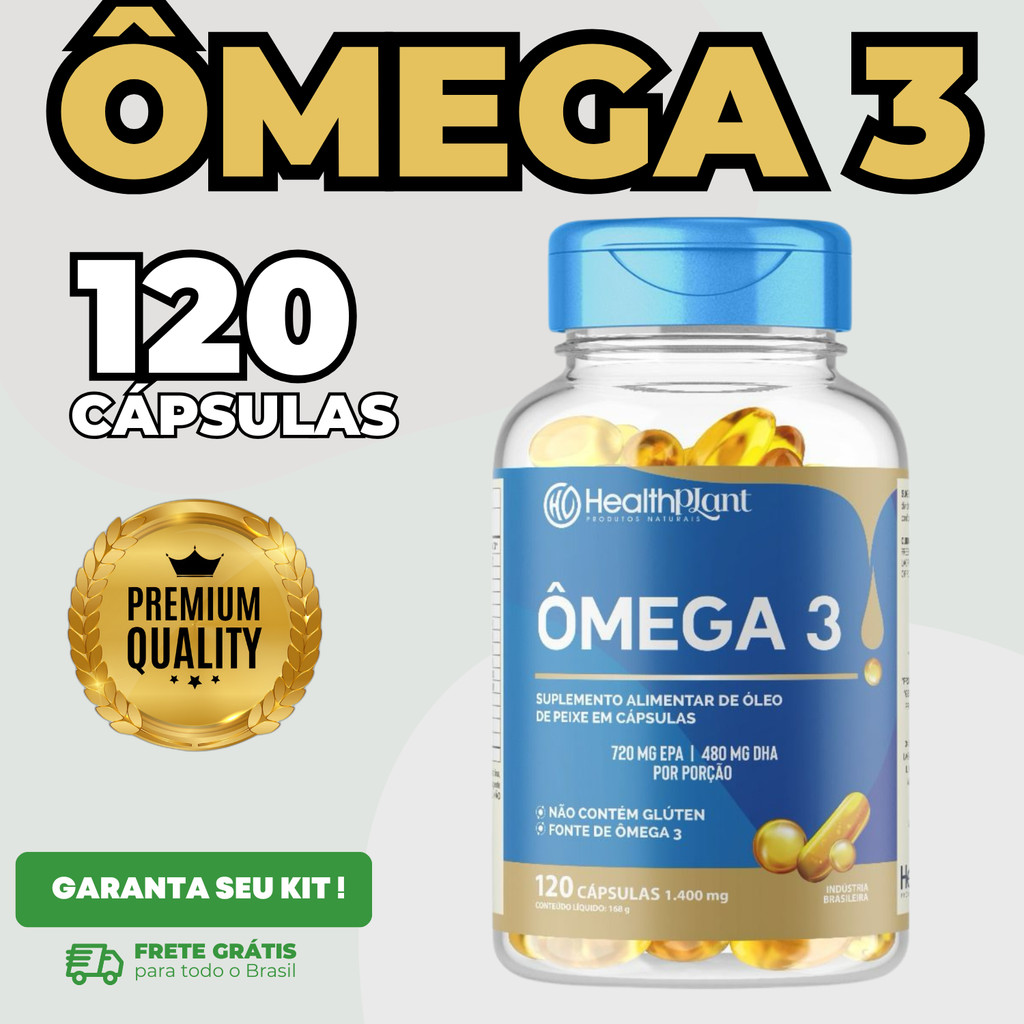 Omega 3 1400mg Super Concentrado 120 Cápsulas em Oferta na Shopee