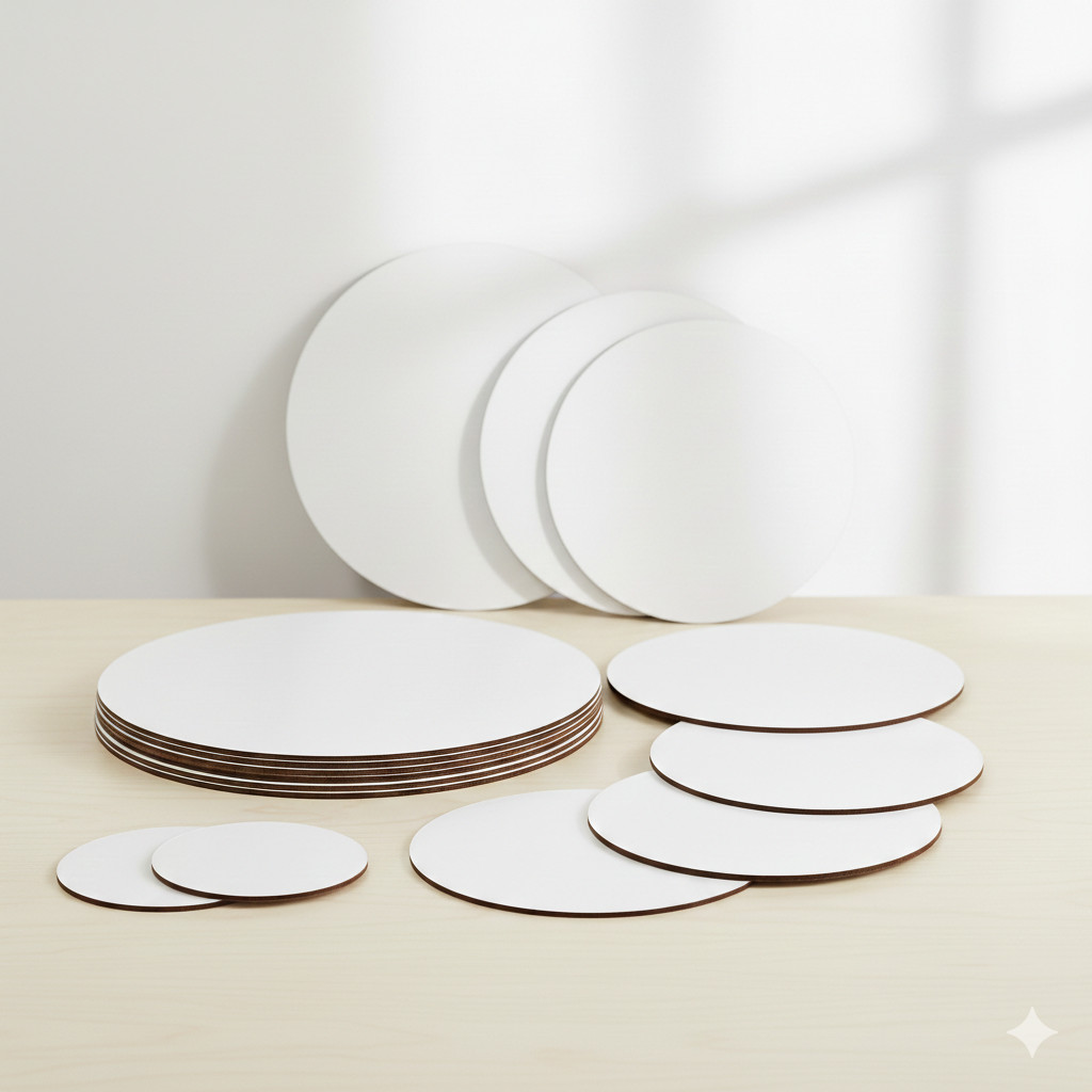 Kit Cake Board 25cm Tabuleiro Bolo Em Mdf 3mm 10/20/30 ou 40 unidades Cakeboard 25 cm