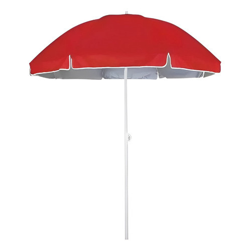 Guarda-sol Articulado Importway 2,40m Nylon Cor Vermelho Liso em Oferta na Shopee