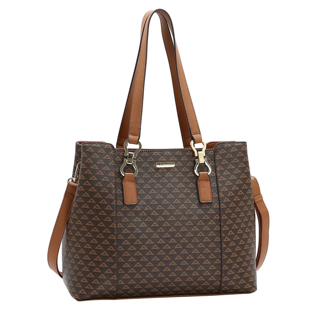 Bolsa Tote Elemento Gráfico Café Chenson