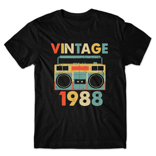 Camiseta T-shirt Premium T-shirt Camisa Camiseta Tshirt Algodão Vintage 1988 T-shirt Básica Confortável Estampa Estilo R