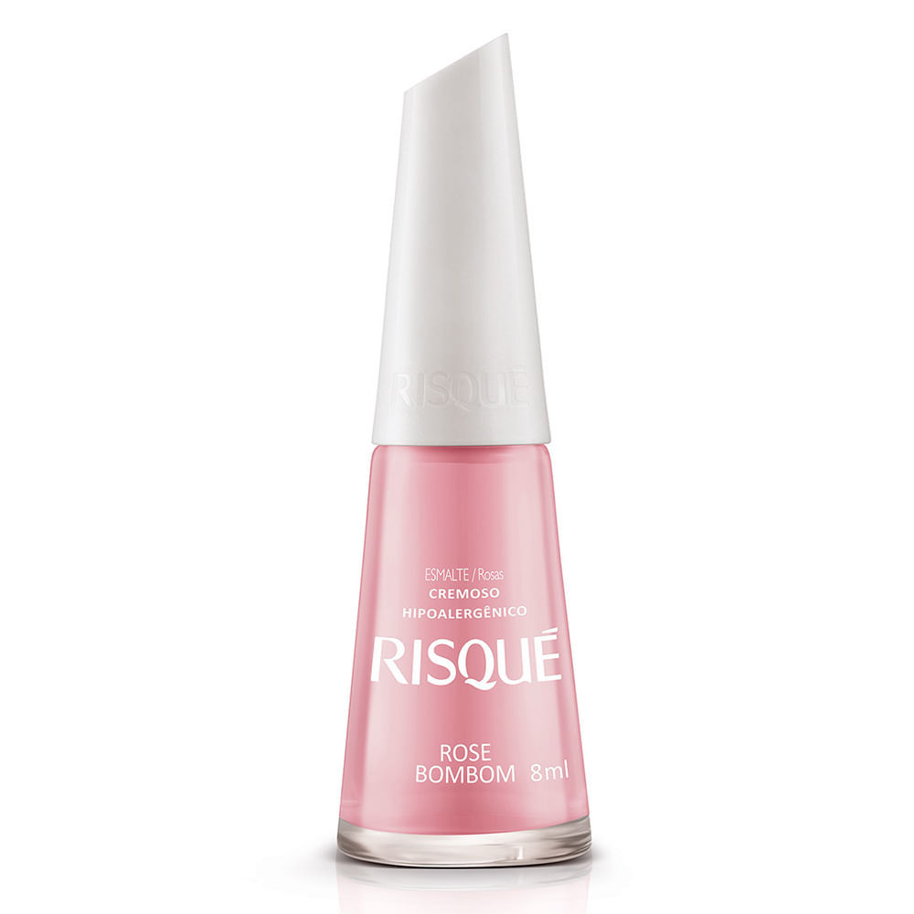 Esmalte Risqué Cor Rose Bombom Hipoalergênico com 8ml