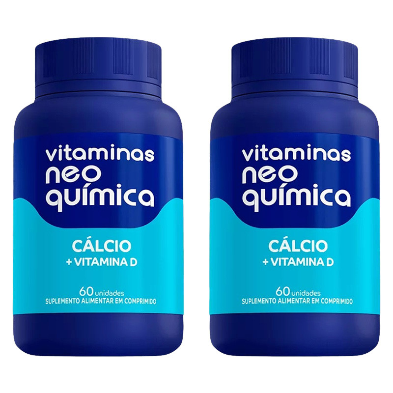 Kit 2 Suplemento Cálcio + Vitamina D 60 Cps - Neo Química em Oferta na Shopee