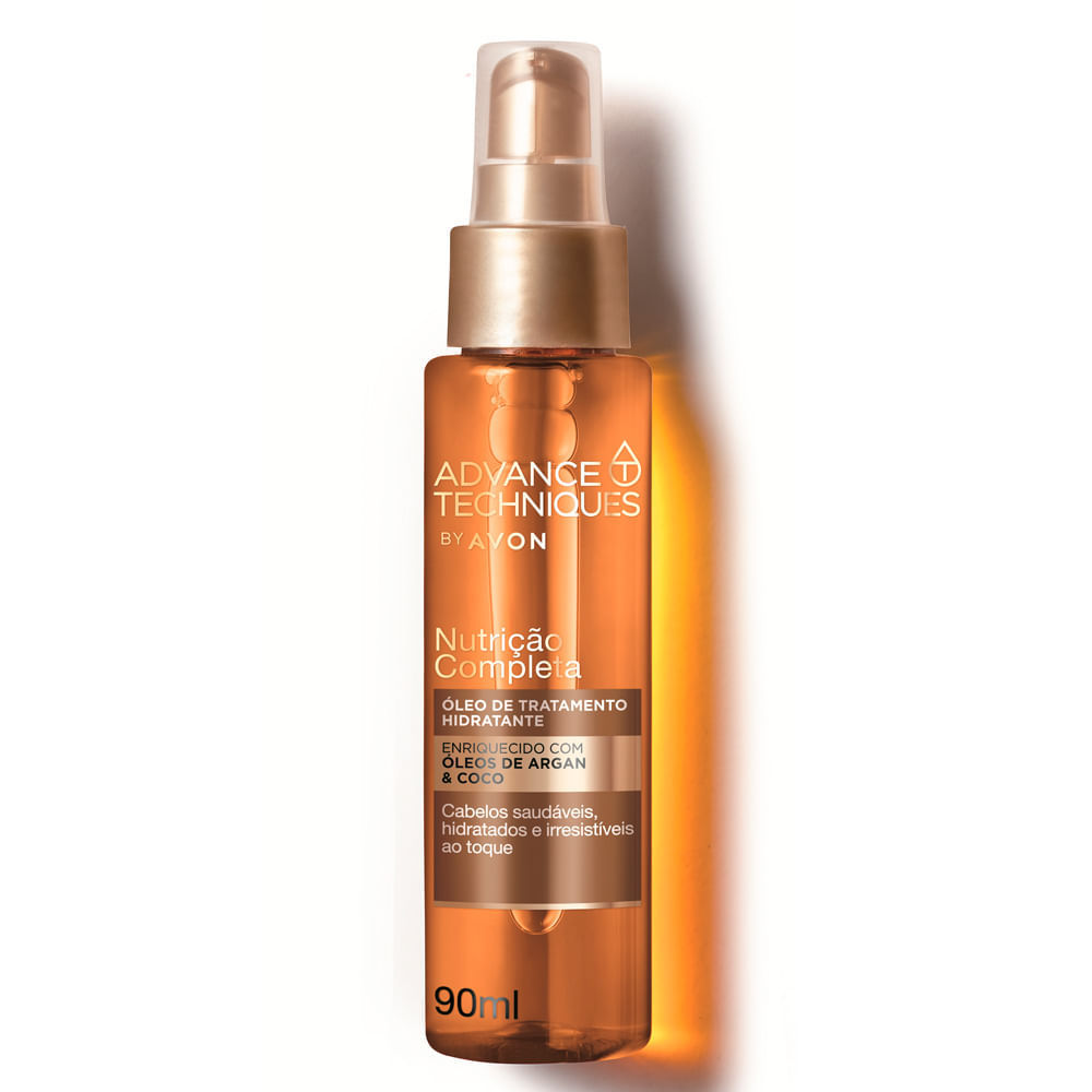 Óleo de Tratamento Hidratante Advance Techniques Avon Nutrição Completa Enriquecido Com Óleos de Argan e Coco 90ml em Oferta na Shopee