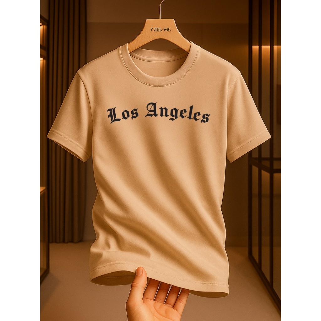 Camiseta Infantil Menino Menina Los Angeles 100% Algodão em Oferta na Shopee