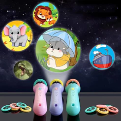 Lanterna Projetora Infantil Lanterna Brinquedo Criança Projeção 3 Discos