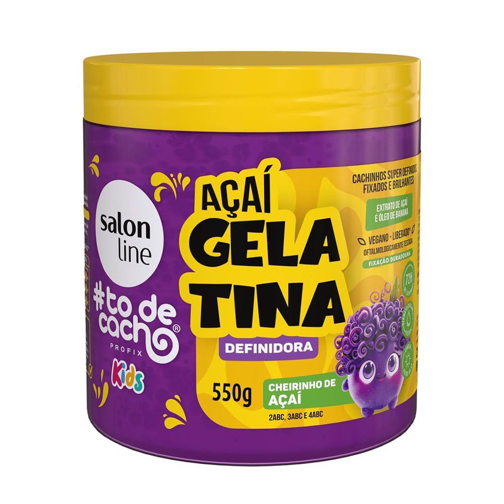 Gelatina Definidora Salon Line Todecacho Kids Açai 550g em Oferta na Shopee