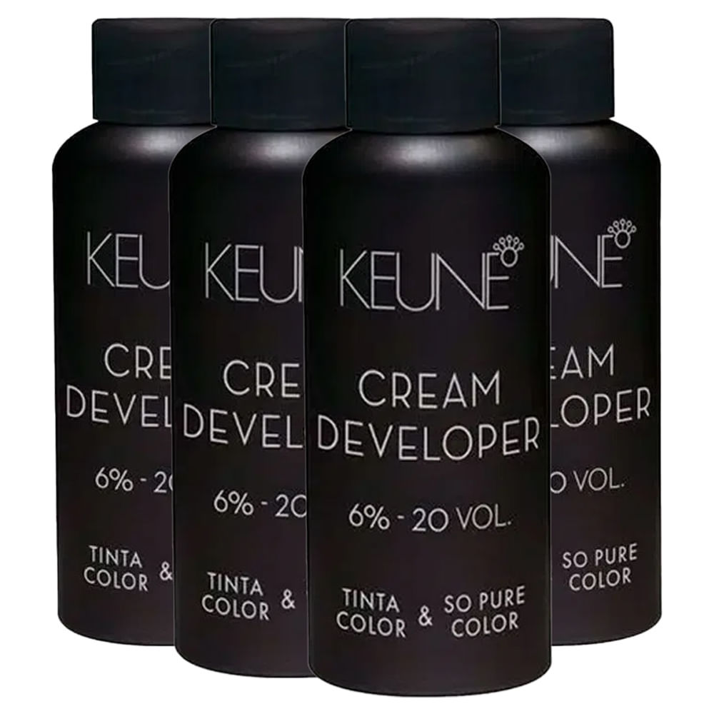 Kit 4 Cremes Oxidantes 6% Keune Tinta Developer 20 Vol   60ml em Oferta na Shopee