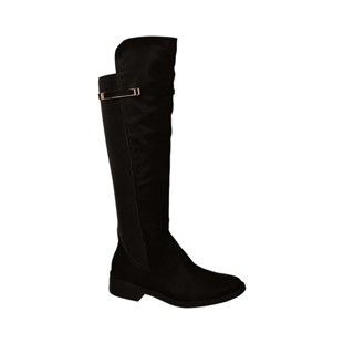 Bota Cano Longo Feminina Preta Salto Baixo Estilosa Montaria Inverno Confortável Bebecê Original em Oferta na Shopee