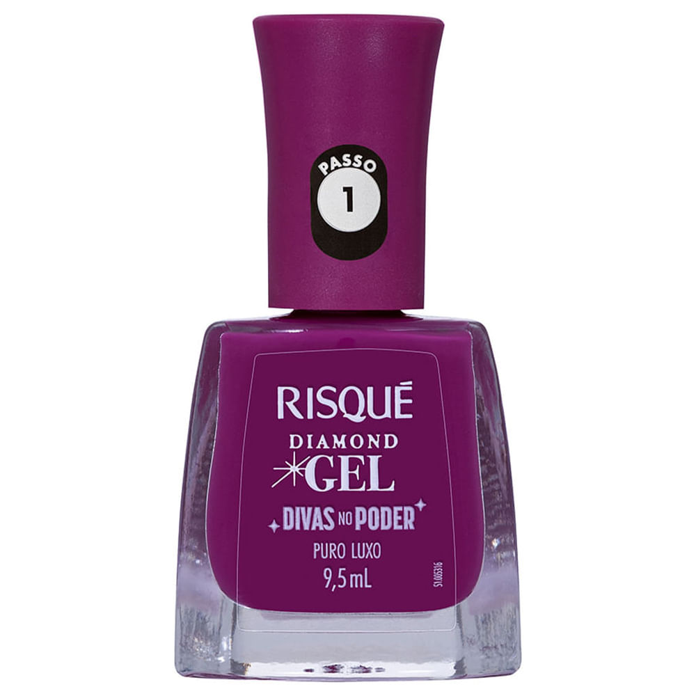 Esmalte Risqué Diamond Gel Divas No Poder Roxo Puro Luxo 9,5ml em Oferta na Shopee
