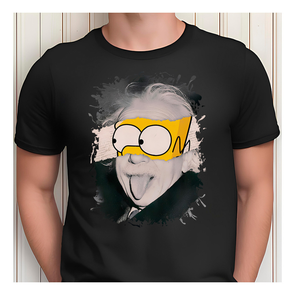 Camiseta Masculina Street Albert Einstein Homer Simpson