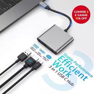 Alumínio USB C Para HDMI 3 Em 1 Adaptador Compatível Conversor De Extensão Hub Leitor De Disco Rígido hdd 3.5 Gabinete em Oferta na Shopee