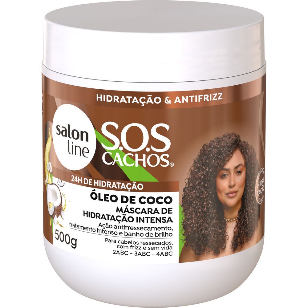 Máscara Capilar Salon Line SOS Cachos Óleo De Coco Hidratação Absoluta 500g