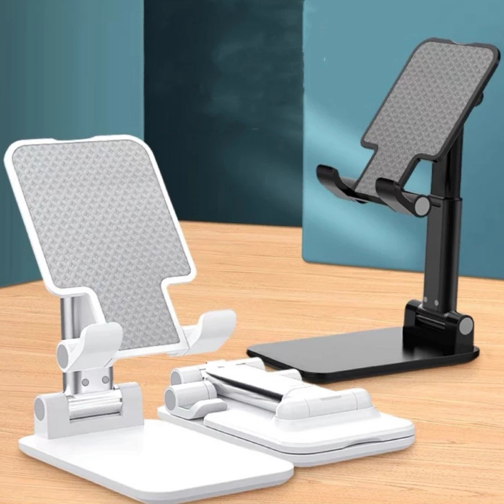 Kit 2 Suporte Dobrável Ajustável para Celular e Tablet – Base Portátil de Mesa Universal com Apoio Estável - WYL