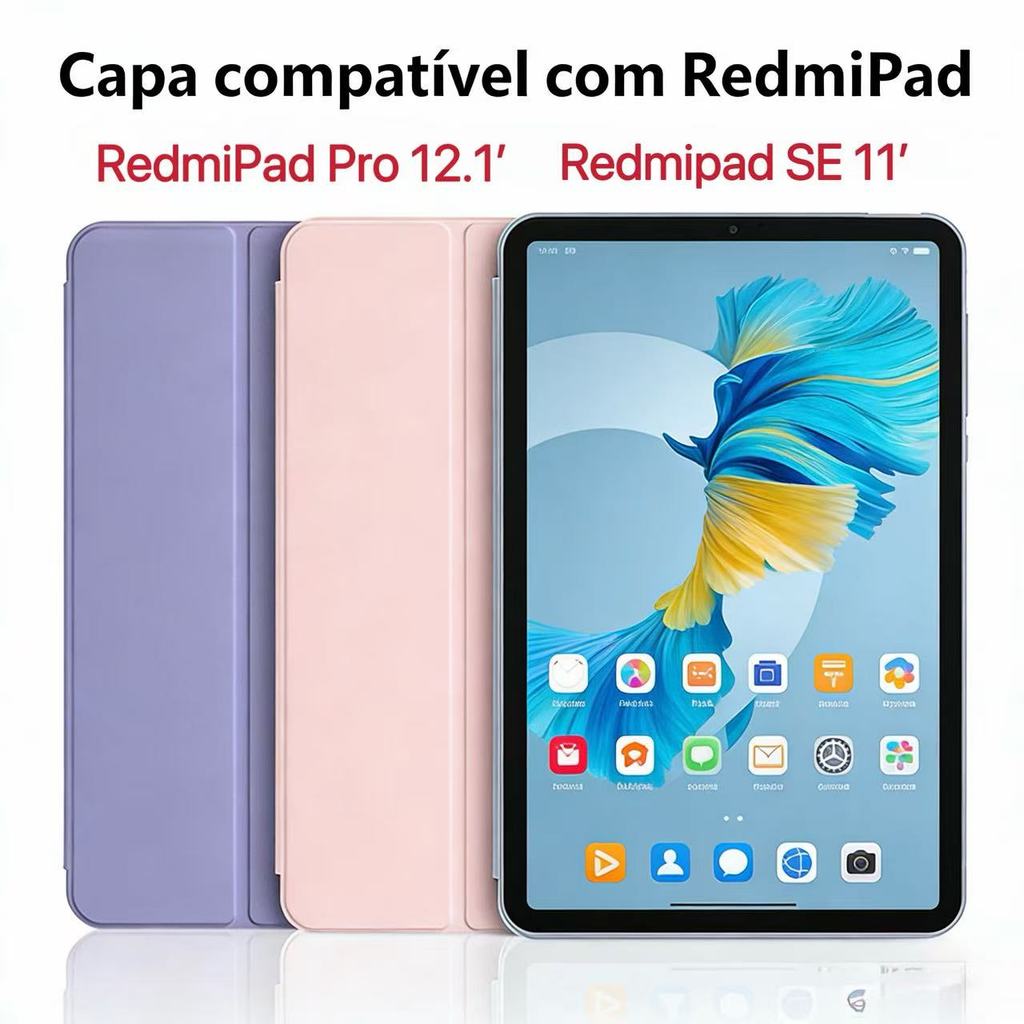 Capa  Para Xiaomi Redmi Pad Pro 12.1''-2024 RedmiPad SE 11‘’ Com suporte Pencil
