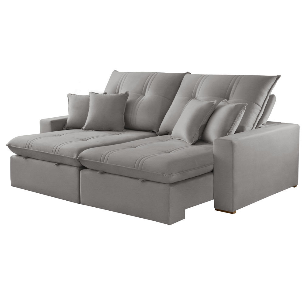 Sofá Retrátil e Reclinável Império 290 cm Braço 25 cm Meu Sofá Online