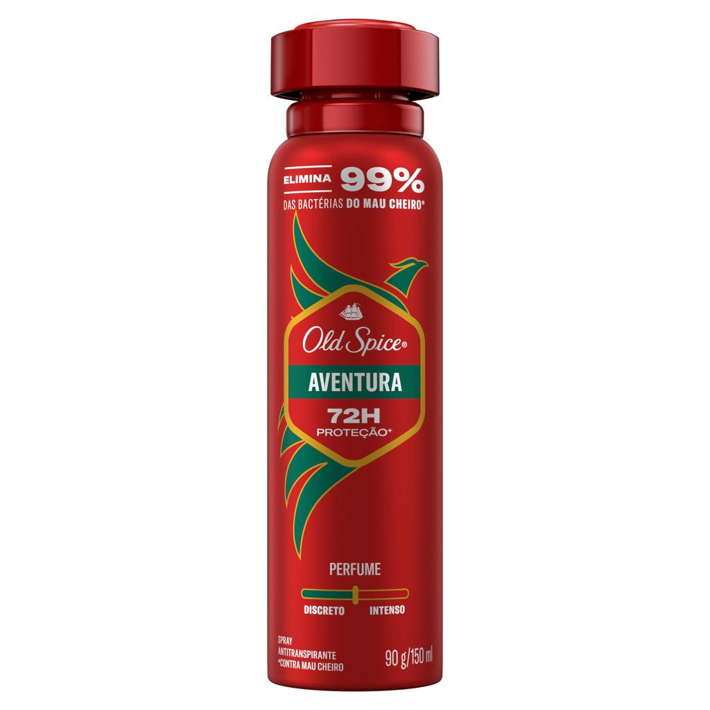Antitranspirante Spray Old Spice Adventure Valentia e Madeira 93g em Oferta na Shopee