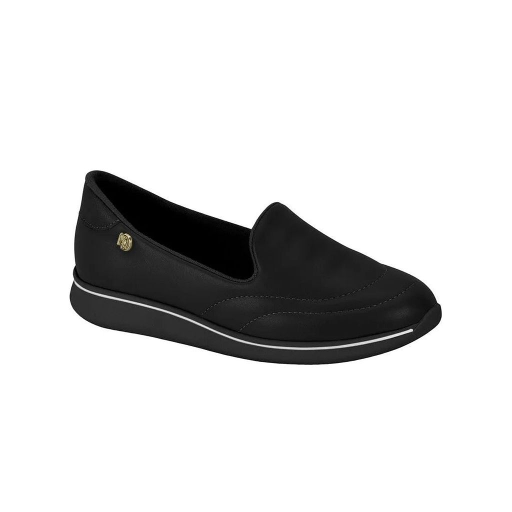 Tênis Modare Feminino Lycra Viena Slip On Preto Confortável