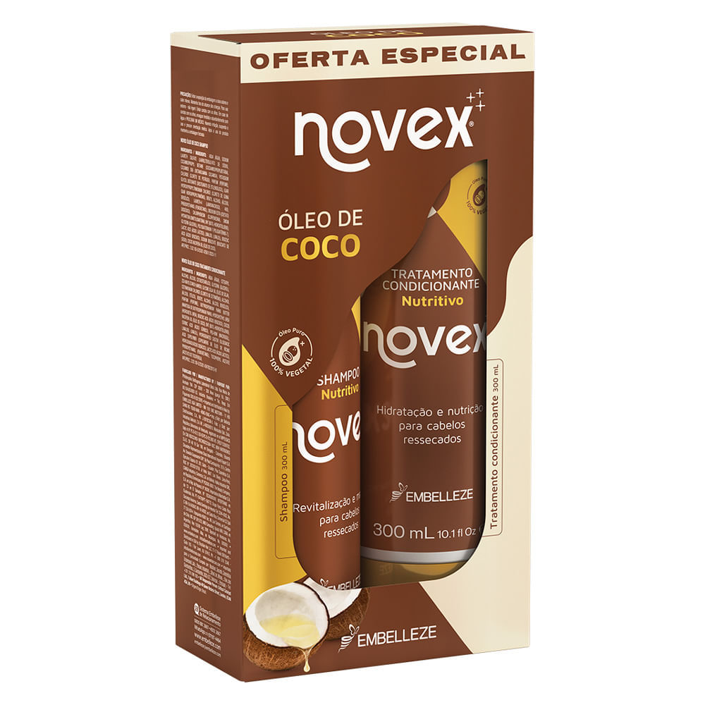 Shampoo e Condicionador Novex Óleo de Coco Nutritivo 300ml cada em Oferta na Shopee